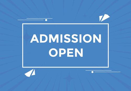 Admission open banner. Admission open banner text web button template. vector