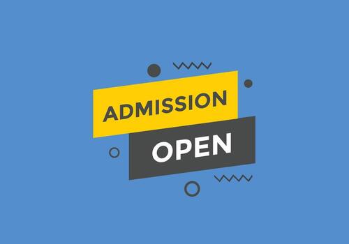 Admission open banner. Admission open banner text web button template. vector