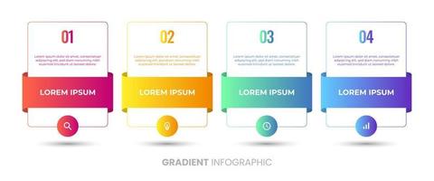 Modern Gradient Infographic vector