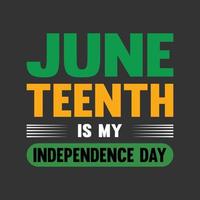 Juneteenth day t shirt design vector