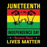 Juneteenth day t shirt design vector