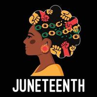 Juneteenth day t shirt design vector