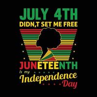 Juneteenth day t shirt design vector
