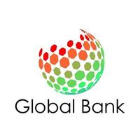 vector del logotipo del banco - símbolo del banco global