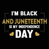 Juneteenth day t shirt design vector