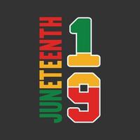 Juneteenth day t shirt design vector