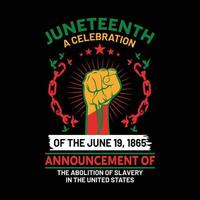 Juneteenth day t shirt design vector