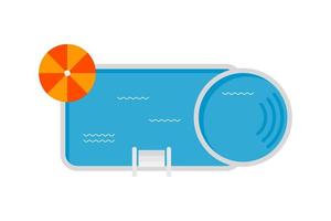 colorido icono de piscina aislado en blanco. ilustración vectorial vector