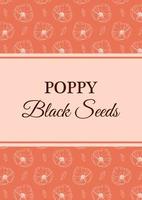 Hand drawn vintage poppy seeds packaging design. Vector illustration in sketch style