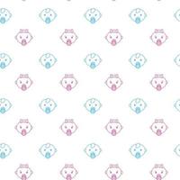 Baby shower seamless pattern. vector