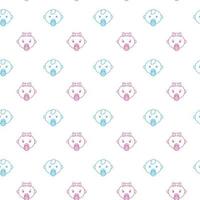 Baby shower seamless pattern. vector