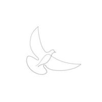 Flying bird continuous line drawing vector