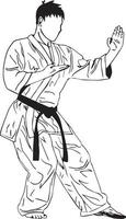 vector logo karate illustration