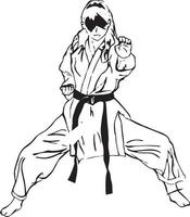 karate vector illustration