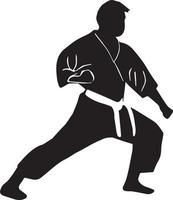 ilustración de karate de logotipo vectorial vector