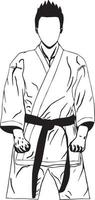 vector logo karate illustration