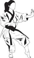 ilustración de karate vector logo skecth