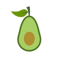 colorful avocado illustration in flat design style vector