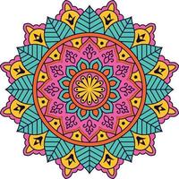 Ornamental decorative mandala colorful pattern design vector