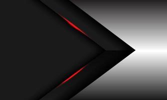 Abstract silver black arrow red light direction geometric with bank space design modern futuristic technology creative vector
