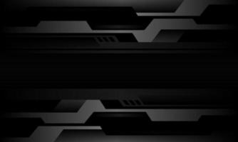 Abstract grey metallic cyber black futuristic technology design modern background vector