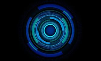 Technology futuristic blue light circle power energy geometric in black background vector