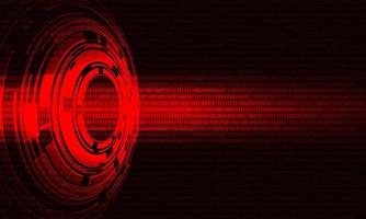 Red cyber data technology futuristic design background vector