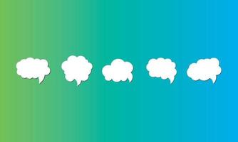 Abstract speech bubbles cloud element used in social networks vector