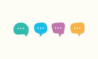 speech bubble collection. doodle speech bubble with icon vector