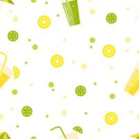 vector seamless summer pattern cocktails with fruits