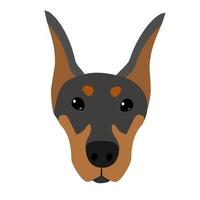 cabeza de perro alemán icons.vector ilustración plana. vector