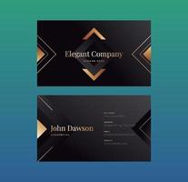 Black and gold luxury elegant business card template vector
