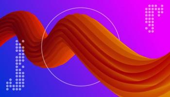 Colorful Abstract fluid wave. Modern poster with gradient 3d flow shape. Innovation background design vector