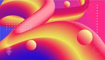 onda fluida abstracta colorida. afiche moderno con forma de flujo 3d degradado. diseño de fondo de innovación vector