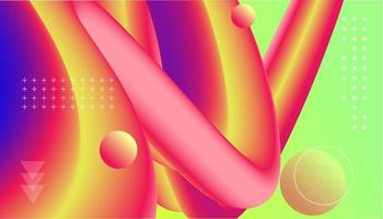 Colorful Abstract fluid wave. Modern poster with gradient 3d flow shape. Innovation background design vector