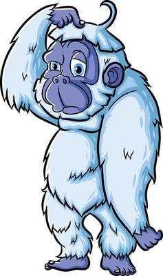The old yeti is confused and lazy