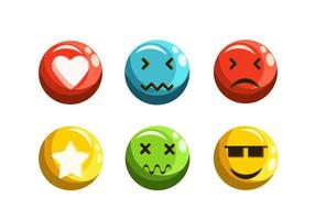 Expression emoticon collection vector illustration