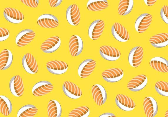 Japanese sushi food illustration pattern