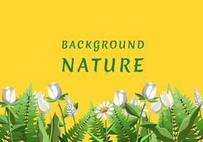 Flowering plant background vector illustration