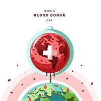 ilustración del día mundial del donante de sangre vector