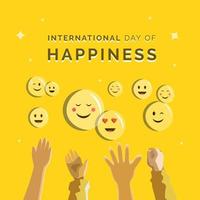 International Day of Happiness vector illustration