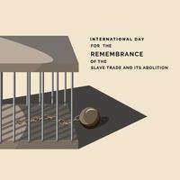 International Day for the Remembrance of the Slave Trade and its Abolition vector