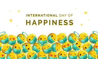 International Day of Happiness vector illustration