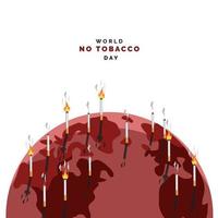 día mundial sin tabaco vector