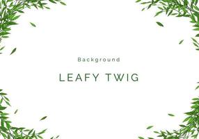 Illustration Vector Background Leafy Green Twig