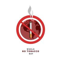 día mundial sin tabaco vector