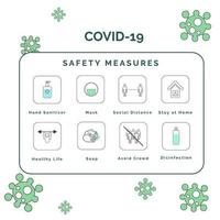 Infographic Banner Safety Measures From Corona vector
