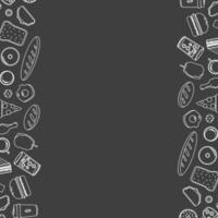 Food and drink pattern background vector