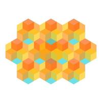 Abstract hexagon color pattern background vector