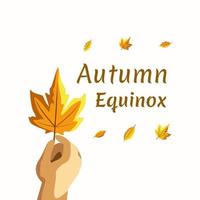 ilustración de vector de día de equinoccio de otoño